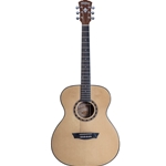 Washburn AF5K-A-U Folk Acoustic Guitar, Natural with Hardshell Case, Natural