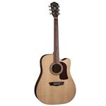 Washburn HD10SCE-O-U Heritage Dreadnought Cutaway Acoustic Electric Guitar, Natural