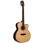 Washburn WCG25SCE-O-U Solid Sitka Spruce Top Grand Auditorium Cutaway Acoustic Electric Guitar, Natural