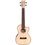 Cordoba 24TCESPTENORUKE 24T Tenor Acoustic Electric Ukulele, Spruce/Spalted Maple