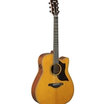 Yamaha A3MVN Acoustic Electric Dreadnought Guitar, Vintage Natural w/Hard Bag
