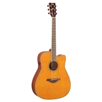Yamaha FGC-TAVT Transacoustic Acoustic Electric Dreadnought Cutaway Guitar, Natural