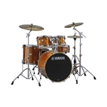 Yamaha SBP2F50HA Stage Custom Birch 5 Piece Acoustic Drum Shell Pack Set, Honey Amber