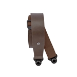 D'Addario 25BAL02 2.5’’ Comfort Leather Auto Lock Guitar / Bass Strap, Brown