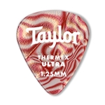 Taylor  70710 Picks,Thermex,351-1.00mm Ruby Swirl Ultra,6- pc