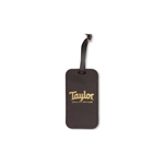 Taylor  TLT LeatherLuggage Tag,Chocolate Brown,  GoldLogo