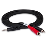 Hosa CMR-206 Stereo Breakout, 3.5 mm TRS to Dual RCA, 6 ft