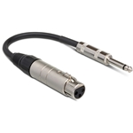 Hosa  MIT-176 Impedance Transformer, XLR3F to 1/4 in TS, 6 in