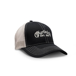 18H0001 Ball Cap Hat, C.F. Martin Logo, Black/Tan Mesh