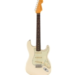 Fender 0110250805 American Vintage II 1961 Stratocaster Electric Guitar w/Vintage-Style Brown (Orange Interior) Hardshell Case, Olympic White