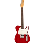 Fender 0110380838 American Vintage II 1963 Telecaster Electric Guitar w/Vintage-Style Brown (Orange Interior) Hardshell Case, Crimson Red Transparent