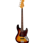 Fender 0190170800 American Vintage II 1966 Jazz Electric Bass Guitar w/Vintage-Style Black (Orange Interior) Hardshell Case, 3-Color Sunburst