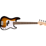 Squier 0370127503 Mini Precision Bass®, Laurel Fingerboard, White Pickguard, 2-Color Sunburst