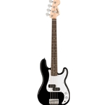 Squier 0370127506 Mini Precision Electric Bass Guitar, Black