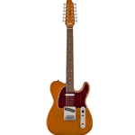 Squier 0371030594 Paranormal Troy Van Leeuwen Telecaster® XII Electric Guitar, Laurel Fingerboard, Tortoiseshell Pickguard, Copper