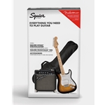 0371720003 Squier Sonic Stratocaster Electric Guitar Pack w/Padded Gig Bag, 2-Color Sunburst