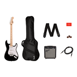 0371720406 Squier Sonic® Stratocaster® Pack, Maple Fingerboard, Black, w/Gig Bag, Amp, Cable, Strap, Picks