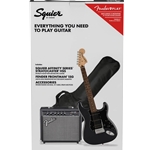 Squier 0372821069 Affinity Series Stratocaster Electric Guitar HSS Pack w/Padded Gig Bag, Charcoal Frost Metallic