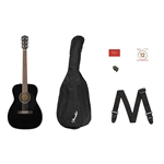 Fender 0970150406 CC-60S Concert Pack V2 Acoustic Guitar - Black