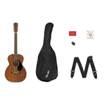 Fender 0970150422 CC-60S Concert Pack V2 Acoustic Guitar w/Gig Bag, All-Mahogany