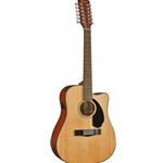 Fender 0970193021 CD-60SCE Acoustic Electric Dreadnought 12-string Guitar, Natural