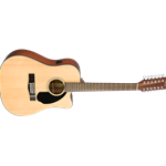 Fender 0970193021 Acoustic Electric CD-60SCE Dreadnought 12-string Guitar, Natural