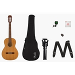 Fender 0971170521 FA-15N-NAT 3/4 Acoustic Guitar Nylon String Starter Pack w/Gig Bag, Natural