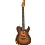 Fender 0972013232 American Acoustasonic Telecaster Acoustic Electric Guitar w/Deluxe 1225 Gig Bag, Sunburst