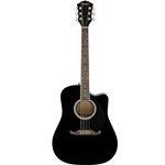 Fender 0972713506 Acoustic Electric FA-125CE Dreadnought Guitar, Black