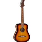 Fender 0974101100 California Standard Redondo Mini Acoustic Guitar w/ Bag, Spruce Top, 3-Color Sunburst w/Gig Bag