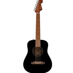 Fender 0974101106 California Standard Redondo Mini Acoustic Guitar w/ Bag, Spruce Top, Black w/Gig Bag
