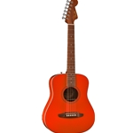 Fender 0974101140 California Standard Redondo Mini Acoustic Guitar w/ Bag, Spruce Top, Fiesta Red w/Gig Bag