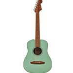 Fender 0974101157 California Standard Redondo Mini Acoustic Guitar w/ Bag, Spruce Top, Surf Green w/Gig Bag
