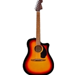 Fender 0974220500 California Standard Redondo Acoustic Electric Guitar, Spruce Top, Black Pickguard, 3-Color Sunburst