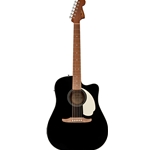 Fender 0974221506 California Standard Redondo Acoustic Electric Guitar, Spruce Top, Ivory Pickguard, Black
