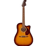 Fender 0974620542 California Deluxe Redondo™ CE Acoustic Electric Guitar, Walnut Fingerboard, Honey Sunburst