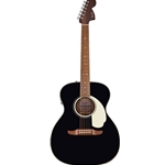 Fender 0974651506 California Deluxe Monterey™ E Acoustic Electric Guitar, Ivory Pickguard, Black