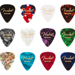 Fender 0980300300 351 Shape - Celluloid Medley - Medium Guitar Picks (pack of 12)