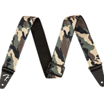Fender 0990638076 Camo Guitar / Bass Strap - Woodland - 2"