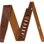 Fender 0990641021 Broken-In Leather Guitar / Bass Strap - Tan - 2.5"