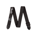 0990662080 Fender® Logo Guitar Strap - Black/White Logo - 2"