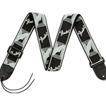 Fender 0990681543 Monogrammed Guitar Strap - Black/Light Grey/Dark Grey - 2"