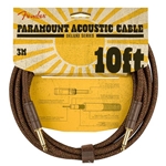 Fender 0990910007 Paramount 10' Acoustic Instrument Cable - Brown