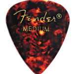 Fender 1980351800 Classic Celluloid - Tortoise Shell - 351 Shape Guitar Picks - Medium - 12 Count