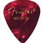 Fender 1980351809 Premium Celluloid 351 Shape Guitar Picks - Medium - Red Moto - 12-Pack