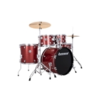 Ludwig LC19014 Accent Fuse 5-Piece Complete Drum Set, Red Sparkle