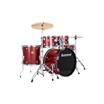 Ludwig LC19514 Accent Live 5-Piece Red Sparkle Complete Drum Set