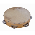 Ludwig LE4002 8" Tambourine, Single Row - w/ Skin Head
