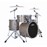 Ludwig LE5220C3P101 Evolution 5-Piece Complete Drum Set w/ Hardware, 22" Bass Drum, Prosecco Sparkle w/ Paiste101 Cymbals