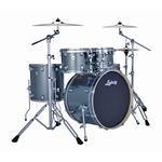 Ludwig LE5220C4P101 Evolution 5-Piece Complete Drum Set w/ Hardware, 22" Bass Drum, Atlantic Sparkle w/ Paiste101 Cymbals